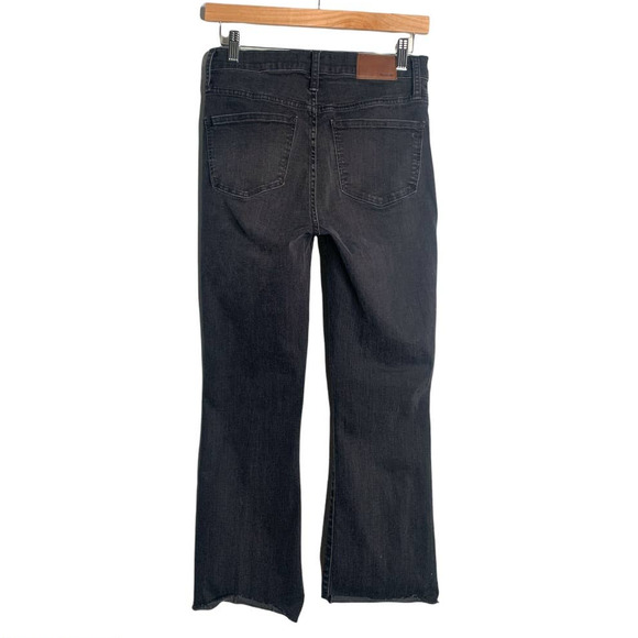 Madewell Cali Demi Boot Asymmetrical Hem Edition Denim Jeans Black Size 27 - Picture 2 of 9